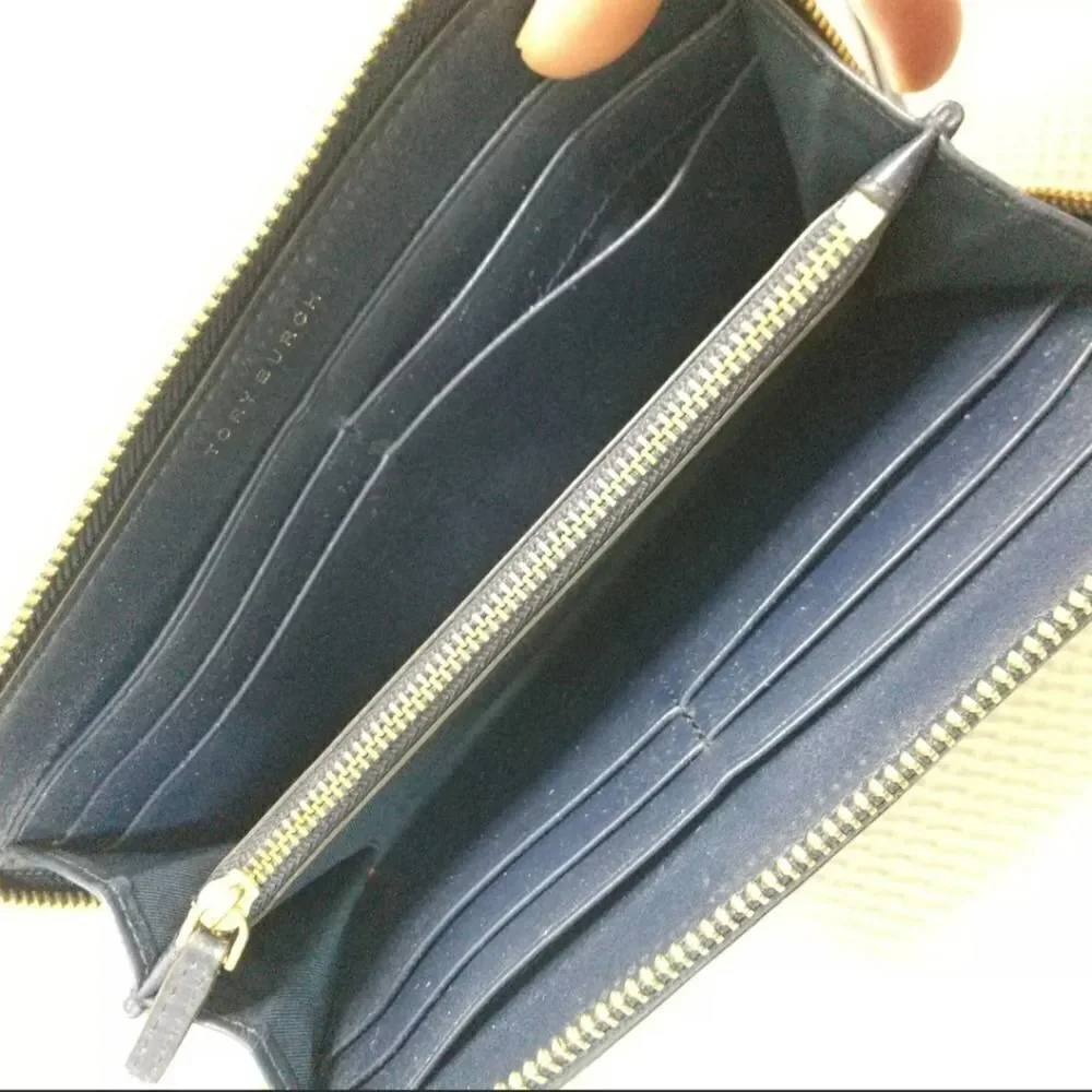 Tory Burch Blue Bifold Wallet
